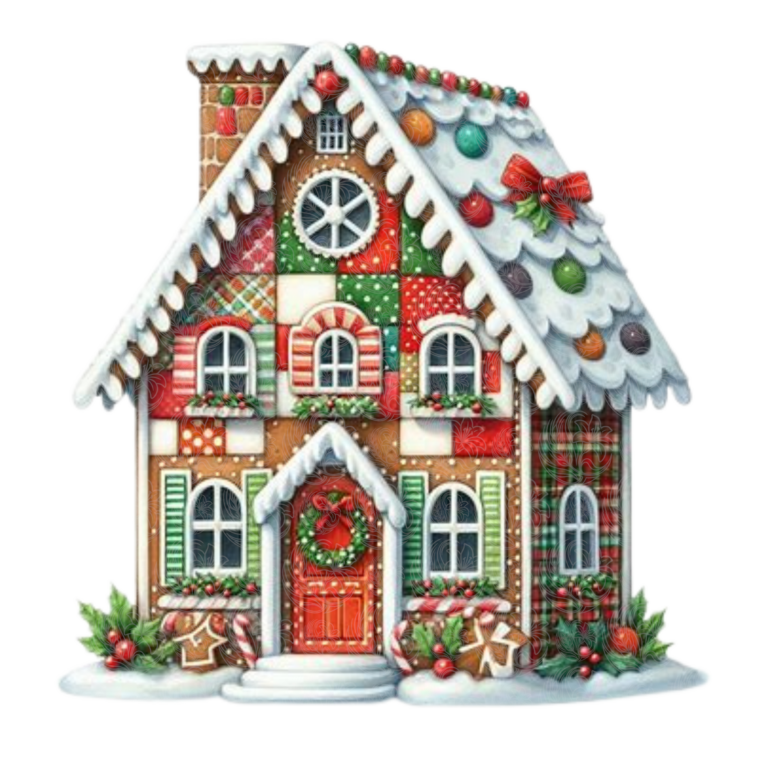 Patchwork Gingerbread House – GBH21227